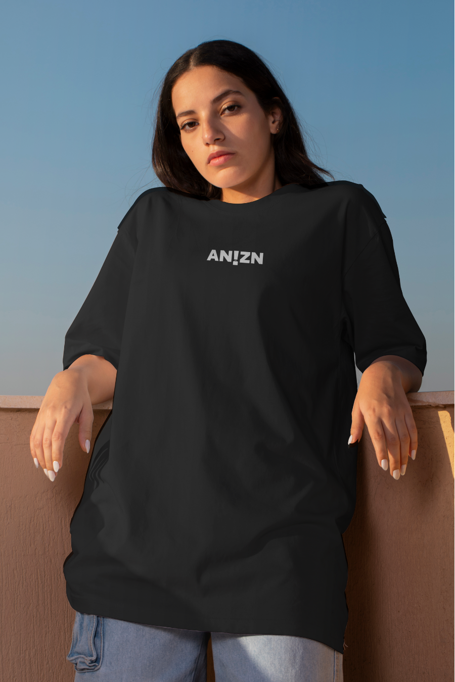 Unisex Terry Oversized T-Shirt (Black)