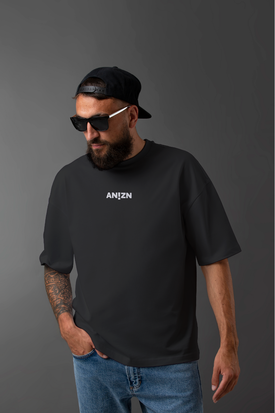 Unisex Terry Oversized T-Shirt (Black)