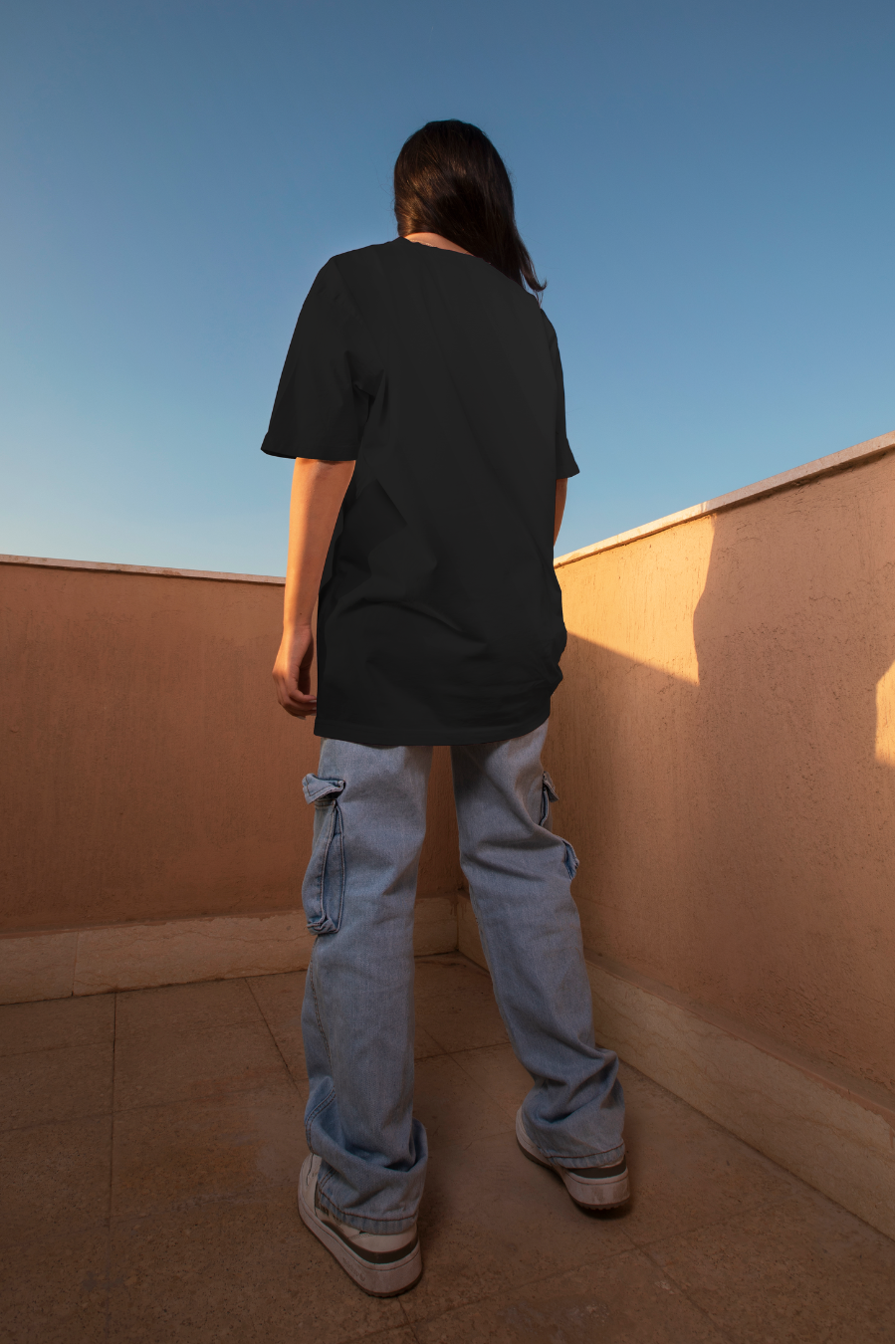 Unisex Terry Oversized T-Shirt (Black)